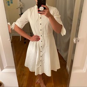 Ann Taylor White A Line Shirt Dress